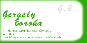 gergely boroka business card